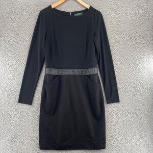Lauren Ralph Lauren Black Long Sleeve Dress
